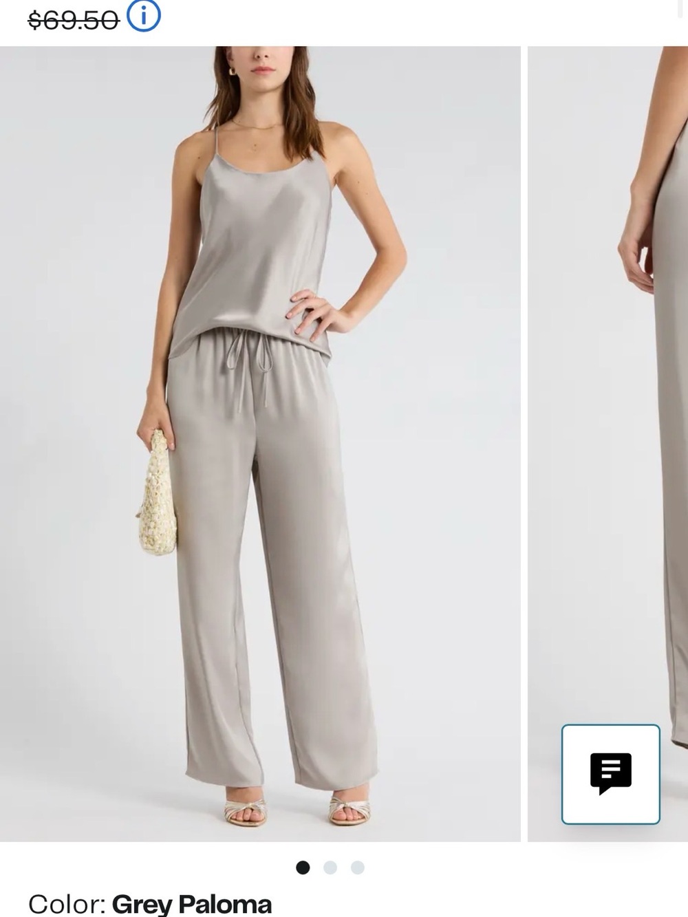 Leith satin drawstring pants.